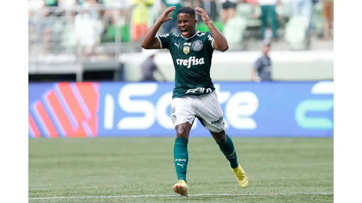 Ricardo Moreira/Getty Images- Endrick, atacante do Palmeiras
