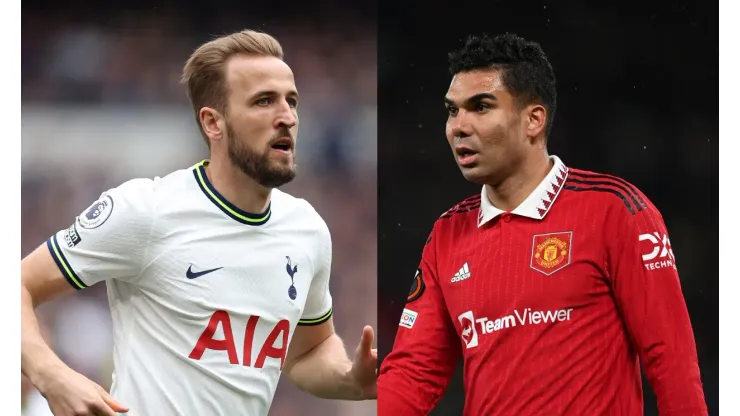 Julian Finney/Michael Regan/Getty Images- Harry Kane ( Tottenham) e Casemiro (Manchester United)
