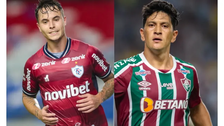 Fernando Torres/AGIF- Zanocello (Fortaleza) e Germán Cano (Fluminense)
