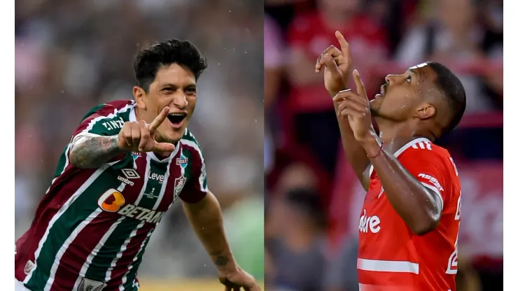 Thiago Ribeiro/AGIF/Marcelo Endelli/Getty images- Germán Cano (Fluminense) e Salomón Rondón (River Plate)
