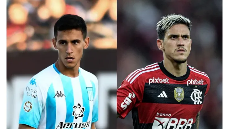 Rodrigo Valle/Getty Images/Thiago Ribeiro/AGIF- Matías Rojas (Racing) e Pedro (Flamengo)
