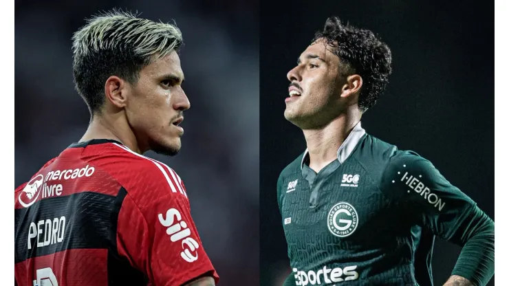 Thiago Ribeiro/Heber Gomes/AGIF- Pedro (Flamengo) e Lucas Halter (Goiás).
