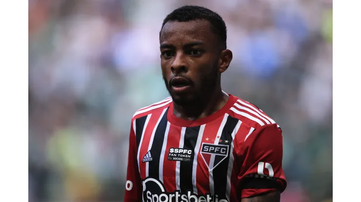 SP - Sao Paulo - 22/01/2023 - PAULISTA 2023, PALMEIRAS X SAO PAULO - Wellington jogador do Sao Paulo durante partida contra o Palmeiras no estadio Arena Allianz Parque pelo campeonato Paulista 2023. Foto: Ettore Chiereguini/AGIF
