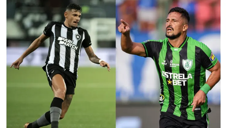 Jorge Rodrigues/Gilson Junio/AGIF- Tiquinho Soares (Botafogo) e Aloisio (América-MG).
