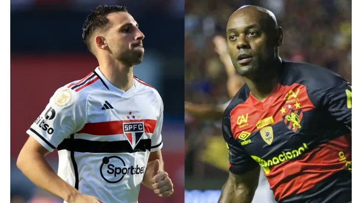 Marcello Zambrana/Rafael Vieira/AGIF- Calleri (São Paulo) e Vagner Love (Sport).
