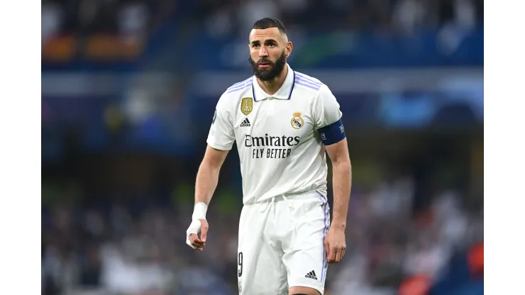 Michael Regan/Getty Images- Karim Benzema em sua passagem pelo Real Madrid
