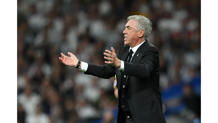 David Ramos/Getty Images- Carlo Ancdelotti, técnico do Real Madrid
