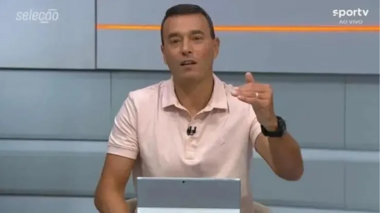 Foto: Reprodução/SporTV - André Rizek vira polêmica no Inter com comentário sobre Coudet
