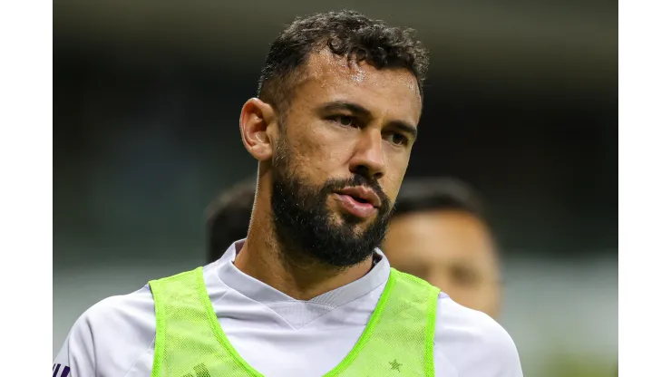 Luciano Castán durante aquecimento antes da partida contra o Fluminense. Foto: Gilson Junio/AGIF
