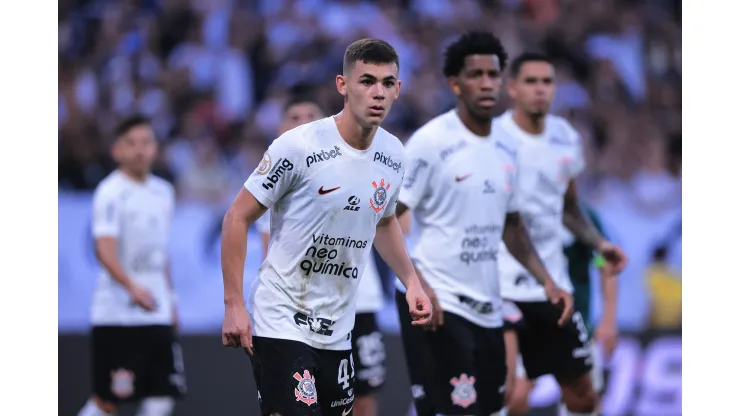 Gabriel Moscardo jogador do Corinthians durante partida contra o Palmeiras no estadio Arena Corinthians  Foto: Ettore Chiereguini/AGIF
