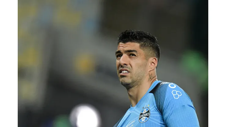 Suárez durante aquecimento antes da partida contra o Flamengo pela Copa do Brasil 2023. Foto: Thiago Ribeiro/AGIF
