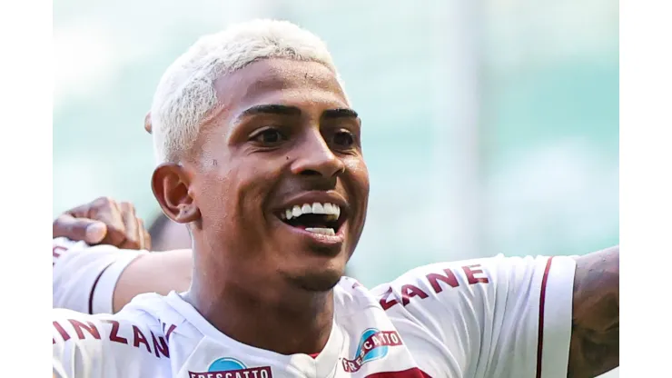  John Kennedy jogador do Fluminense comemora seu gol durante partida contra o America-MG no estadio Independencia pelo campeonato BRASILEIRO A 2023.  Foto: Gilson Junio/AGIF
