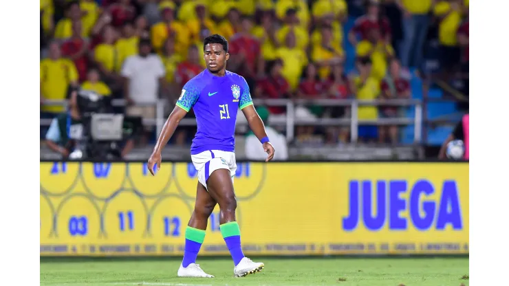 Endrick, atacante do Palmeiras e da Seleção Brasileira. Foto: Gabriel Aponte/Getty Images)
