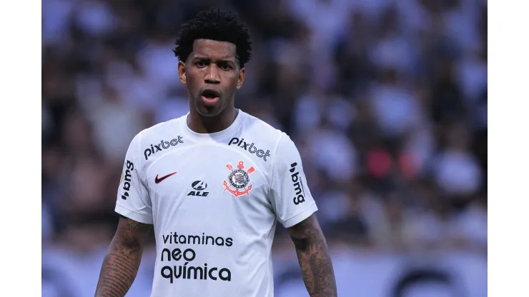  Gil jogador do Corinthians durante partida contra o Palmeiras no estadio Arena Corinthians pelo campeonato Brasileiro A 2023. Foto: Ettore Chiereguini/AGIF
