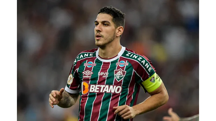  Nino jogador do Fluminense comemora seu gol durante partida contra o Cuiaba no estadio Maracana pelo campeonato BRASILEIRO A 2023. Foto: Thiago Ribeiro/AGIF
