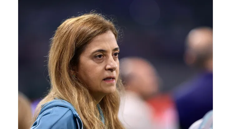 Leila Pereira, em jogo do Palmeiras - Foto: Marcello Zambrana/AGIF 
