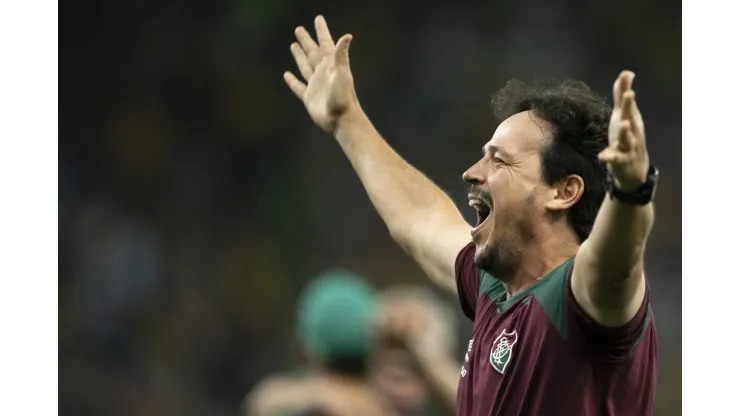 Fernando Diniz tecnico do Fluminense comemora titulo apos a partida contra o Boca Juniors no estadio Maracana pelo campeonato Libertadores 2023. Jorge Rodrigues/AGIF
