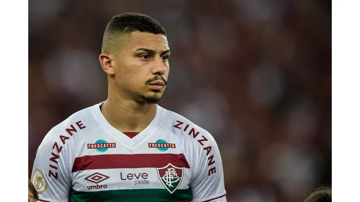  André jogador do Fluminense durante partida contra o Flamengo no estadio Maracana pelo campeonato Brasileiro A 2023. Foto: Thiago Ribeiro/AGIF
