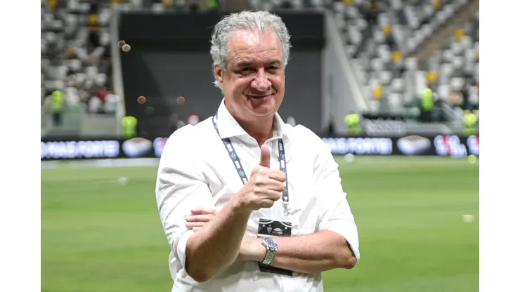 Presidente do Atletico-MG Sergio Coelho antes da partida contra o Botafogo no estadio Arena MRV pelo campeonato Brasileiro A 2023. Gilson Lobo/AGIF
