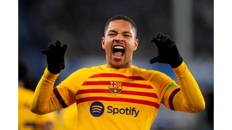 Vitor Roque, atacante do Barcelona. Foto: Juan Manuel Serrano Arce/Getty Images
