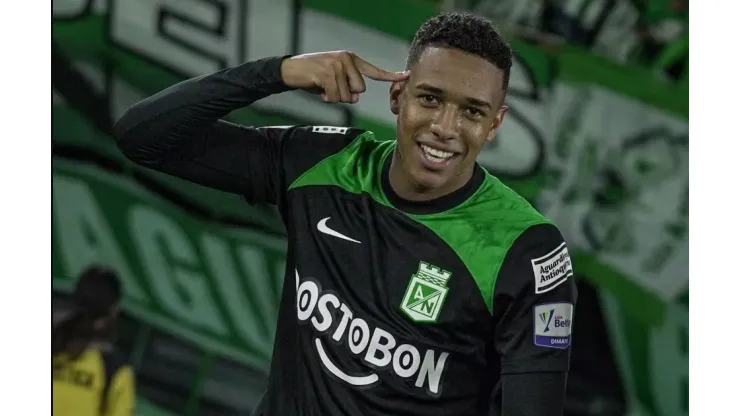 Brajian Palacios, atacante do Atletico Nacional. Foto: Reprodução/Atletico Nacional
