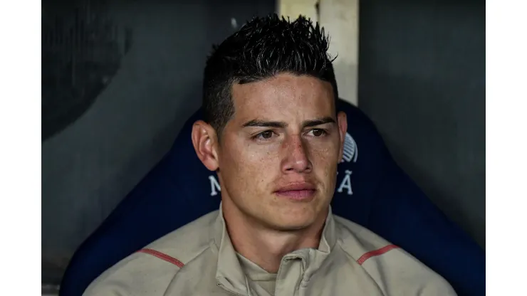 James Rodriguez jogador do Sao Paulo durante partida contra o Flamengo no estadio Maracana pelo campeonato Brasileiro A 2023. Foto: Thiago Ribeiro/AGIF
