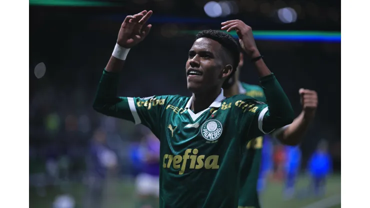 Estêvão marcou seu primeiro gol com a camisa do Palmeiras - Foto: Ettore Chiereguini/AGIF
