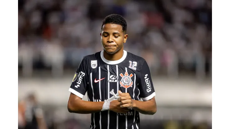 Wesley durante embate contra o Santos no Campeonato Paulista de 2024.
