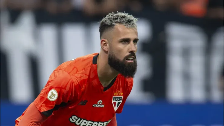 Jandrei jogador do São Paulo durante partida contra o Corinthians no estadio Arena Corinthians pelo campeonato Brasileiro A 2024.
