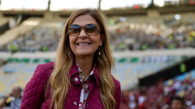 Leila Pereira Presidente do Palmeiras durante partida contra o Flamengo no estádio Maracanã pelo campeonato Brasileiro A 2024. Foto: Thiago Ribeiro/AGIF
