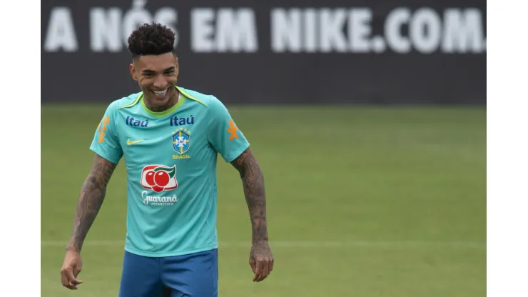 Igor Jesus treinando na Seleção Brasileira
