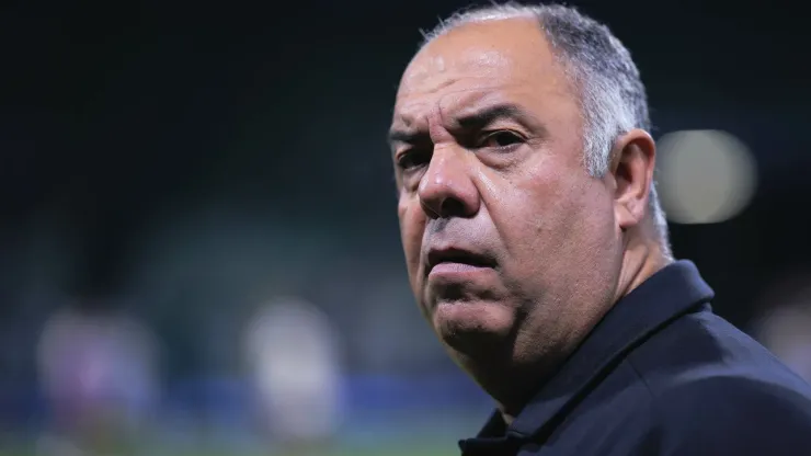 Marcos Braz diretor do Flamengo durante partida contra o Palmeiras no estádio Arena Allianz Parque pelo campeonato Copa Do Brasil 2024. Foto: Ettore Chiereguini/AGIF
