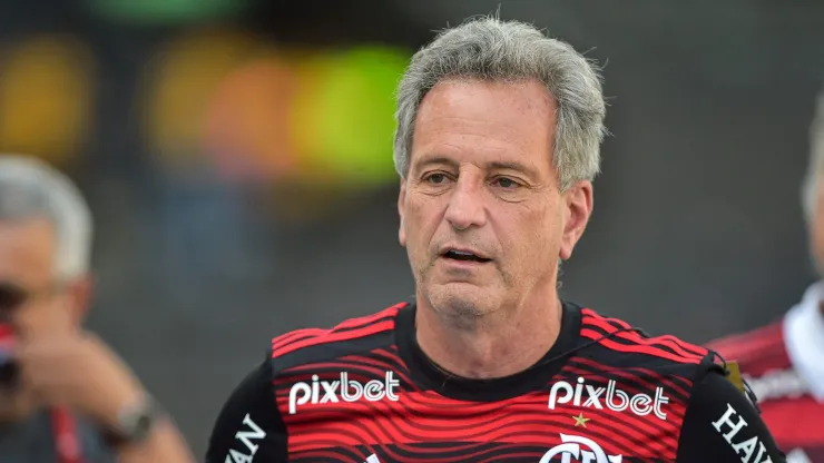 Rodolfo Landim, presidente do Flamengo, durante partida contra o Vasco (Foto: Thiago Ribeiro/AGIF)
