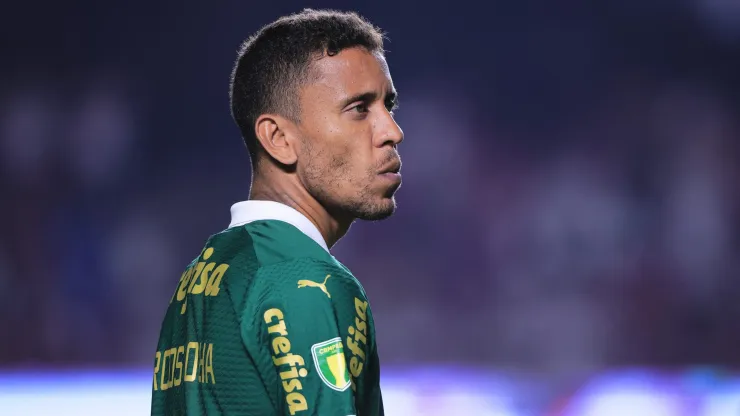 Marcos Rocha jogador do Palmeiras durante partida contra o Sao Paulo no estadio Morumbi pelo campeonato Paulista 2024. 
