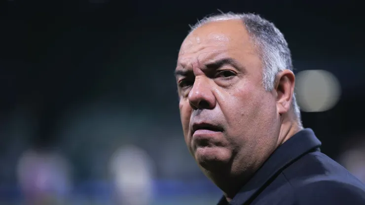 Marcos Braz, diretor do Flamengo, durante partida contra o Palmeiras (Foto: Ettore Chiereguini/AGIF)
