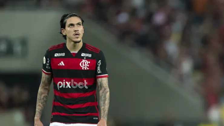  Pedro jogador do Flamengo durante partida contra o Fortaleza no estádio Maracanã pelo campeonato Brasileiro A 2024. Foto: Jorge Rodrigues/AGIF
