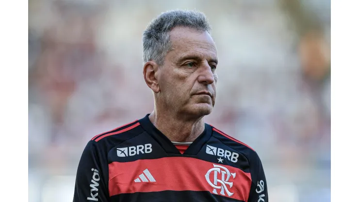 Rodolfo Landim, presidente do Flamengo, antes de partida contra o Madureira no Carioca 2024.
