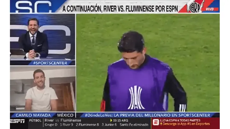 Entendió todo: la broma de Mayada a Germán Paoloski en vivo por ESPN