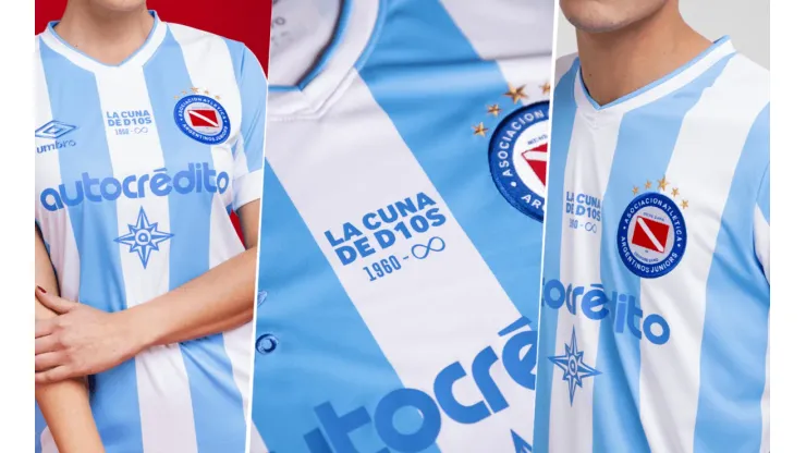 La nueva camiseta de Argentinos Juniors.
