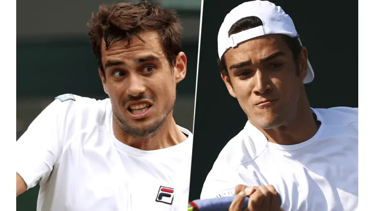 Guido Pella vs. Matteo Berrettini por Wimbledon (Foto: Getty Images).
