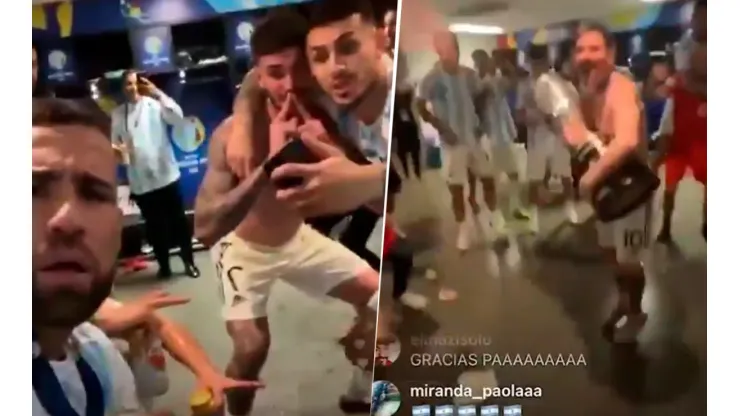 Messi bailando con la Copa, minuto de silencio para Brasil y más: descontrol en el vestuario de Argentina