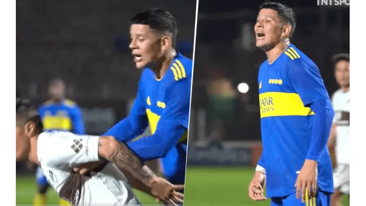 Marcos Rojo ordena a todo Boca.
