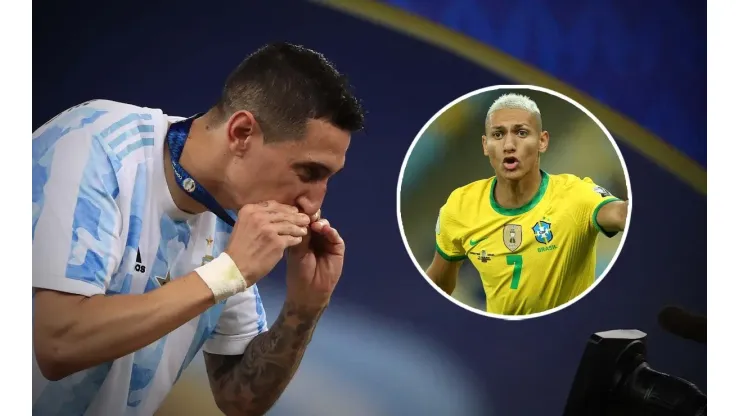 Ángel Di María y Richarlison, Copa América (Foto: Getty Images)
