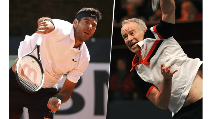 Juan Martín Del Potro vs. John McEnroe en el US Open. (Getty Images)
