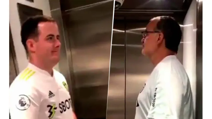 Un hincha del Leeds se cruzó con Bielsa en un ascensor y se quedó helado