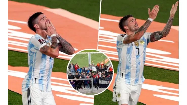 La historia detrás del festejo de Rodrigo De Paul en su gol vs. Uruguay (Fotos: Getty Images)
