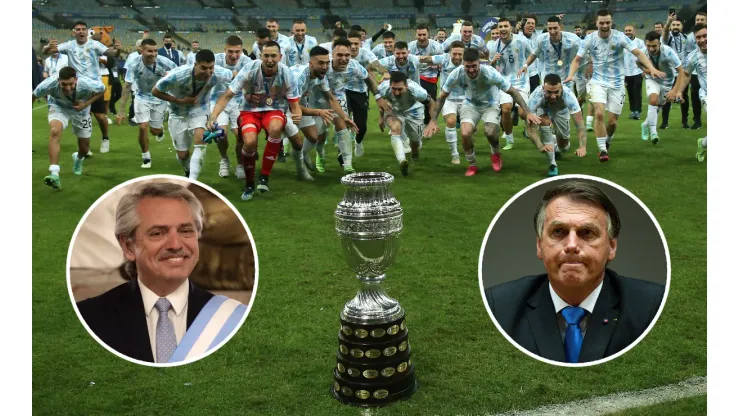 Alberto cargó a Bolsonaro por la Copa América.
