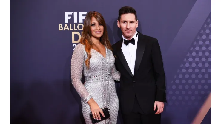 Antonela Roccuzzo y Lionel Messi tuvieron una hermosa cena de despedida. (Getty)
