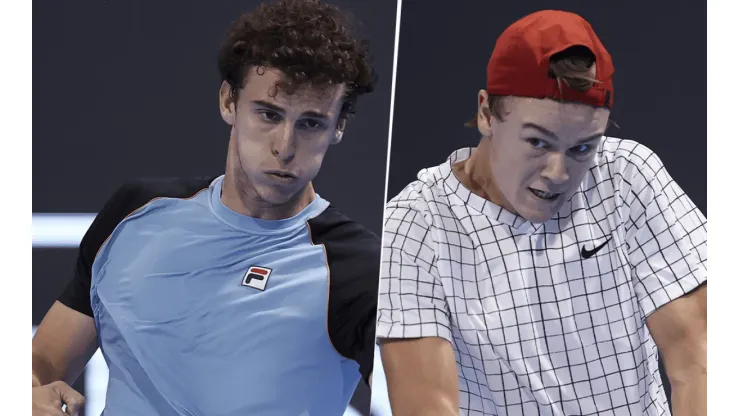 Juan Manuel Cerúndolo vs. Holger Rune por el Next Gen ATP Finals (Foto: Getty Images).
