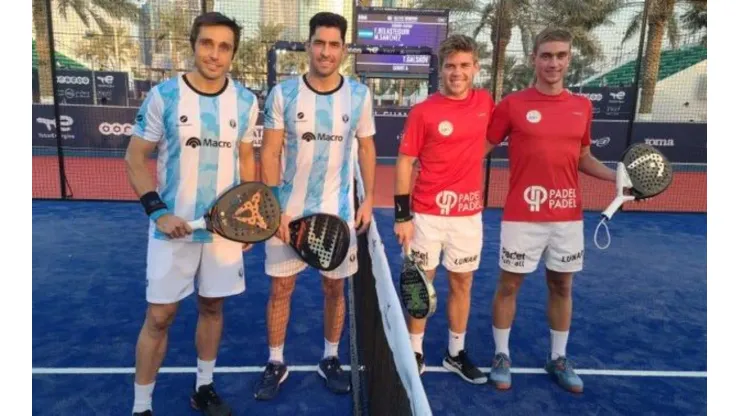 Argentina se enfrenta con Paraguay por los cuartos de final del Mundial de Pádel de Qatar. (Foto: Twitter Asociación Pádel Argentino).
